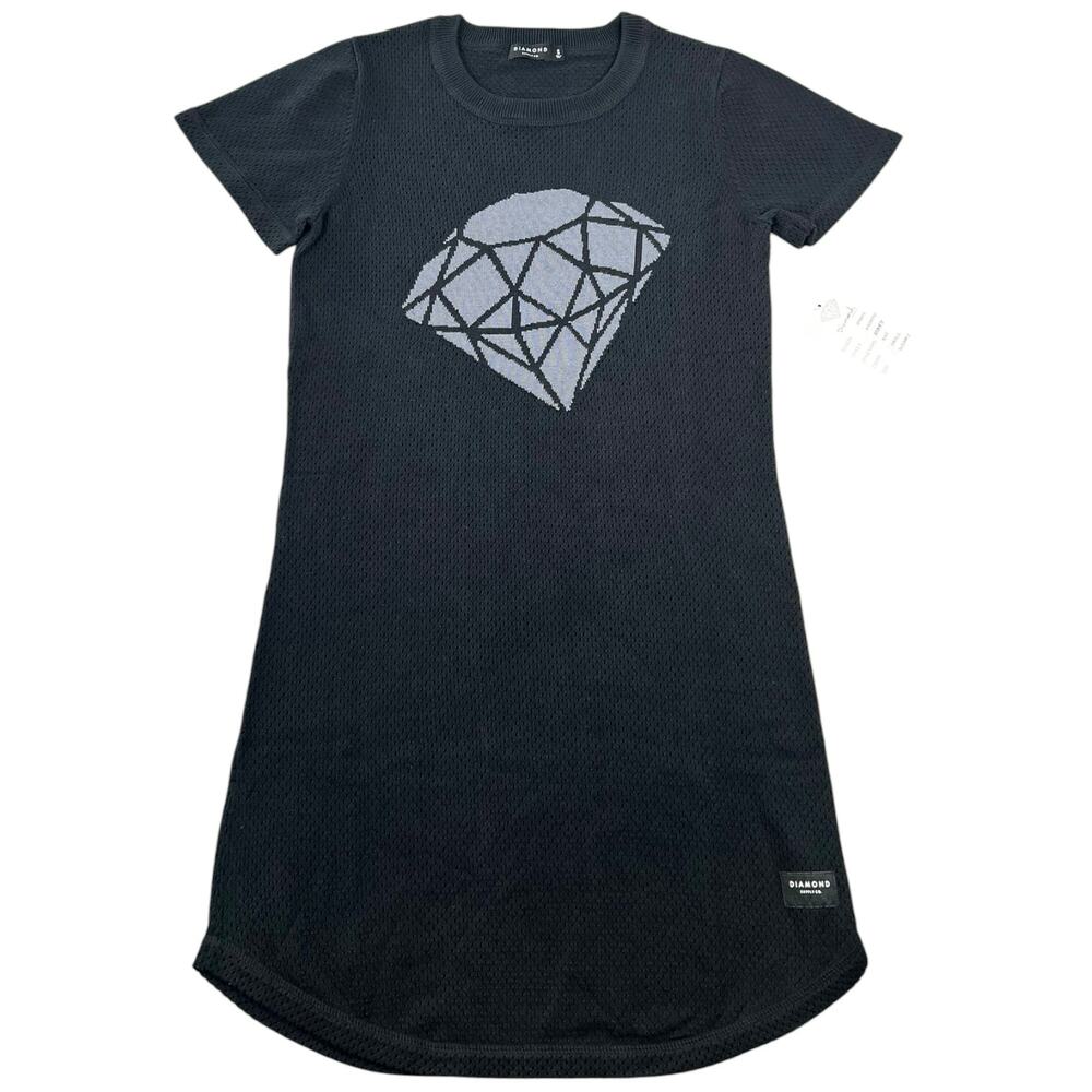 NWT Diamond Supply Co Jackson Mesh Mini Dress Black Diamond Logo S 2016